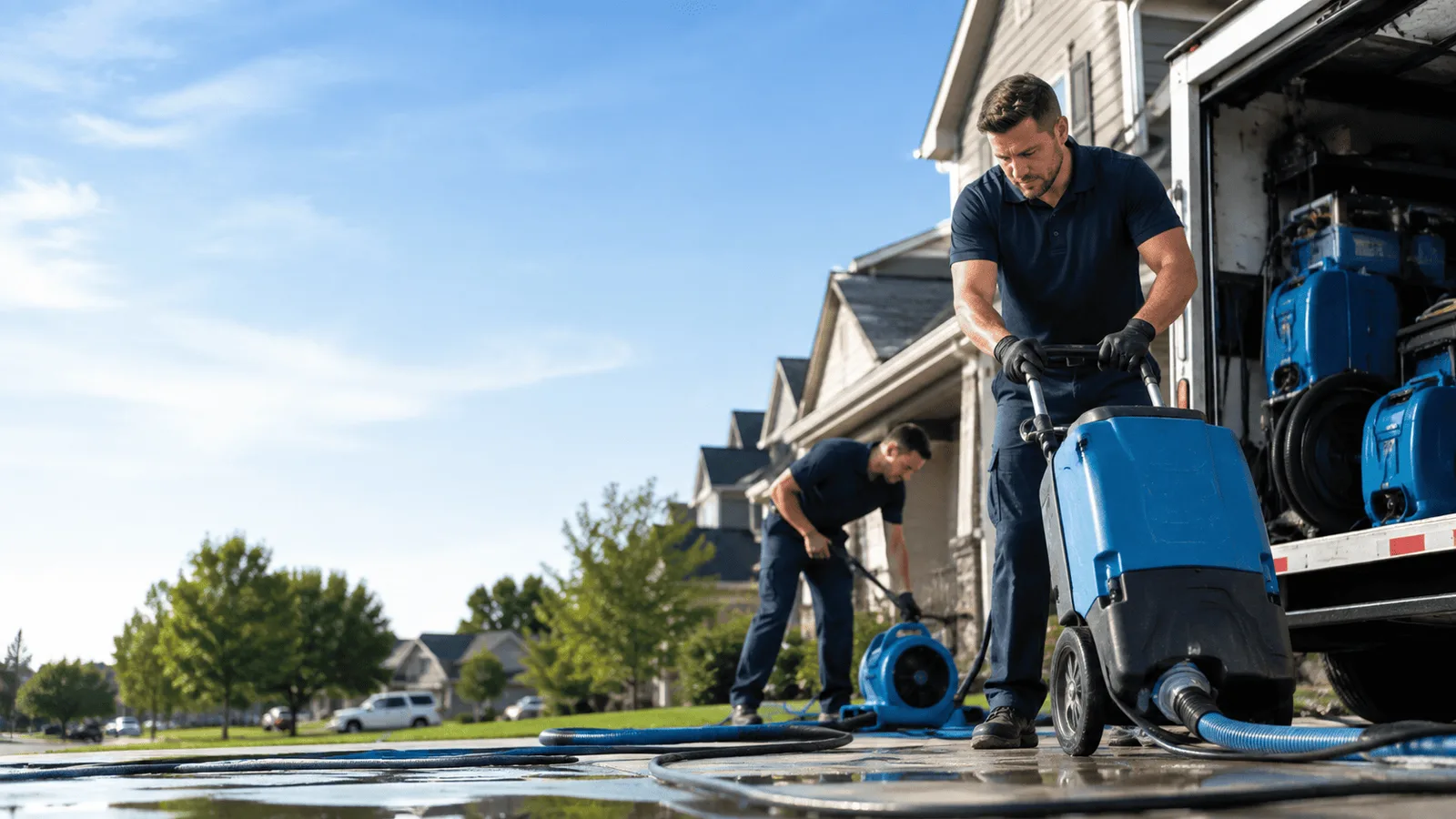 Dehumidification being performed in Porters Falls, WV